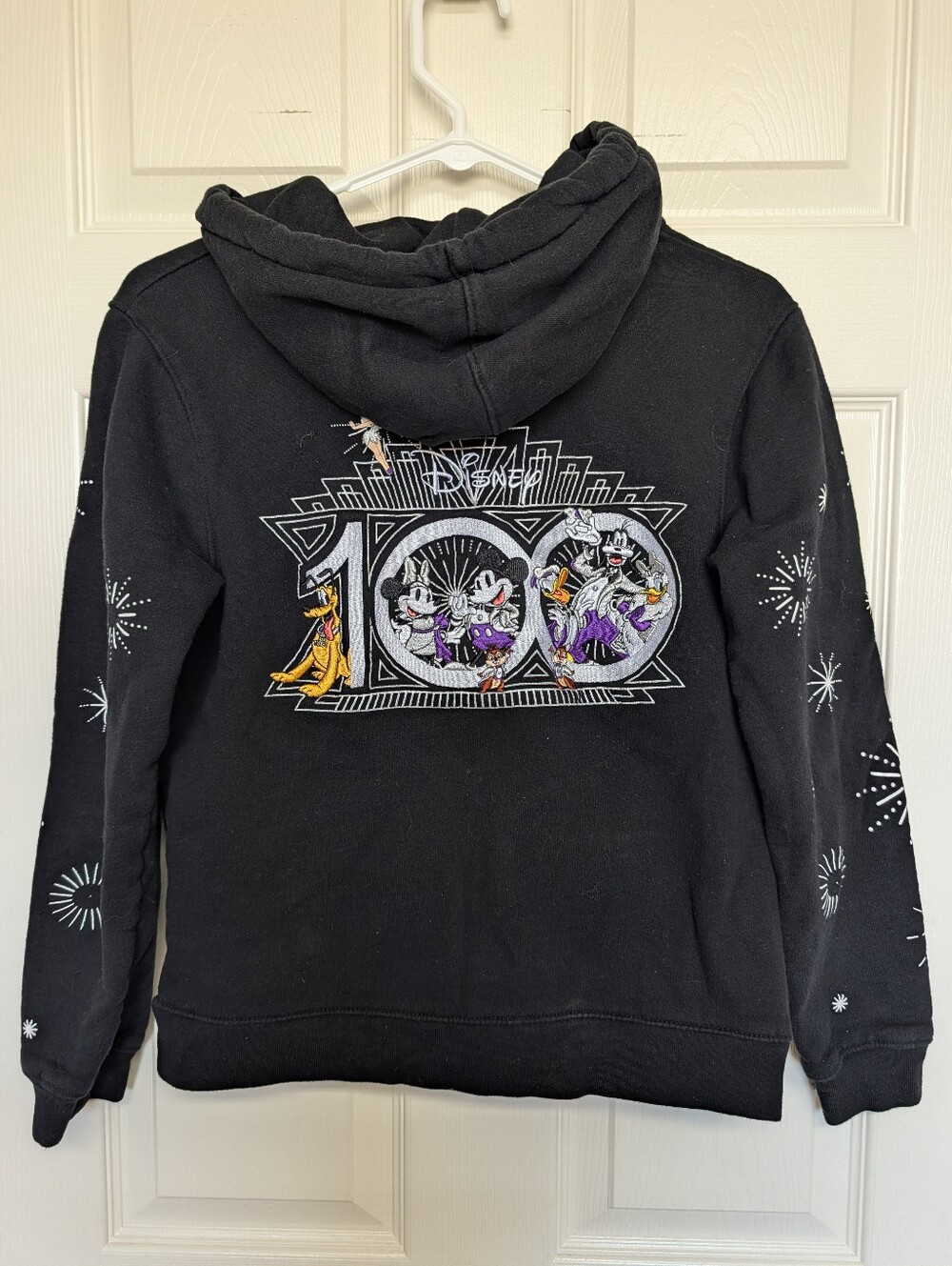 Disney 100th Anniversary 2023 Parks Zip Up Womens Hoodie Mickey Friends Small